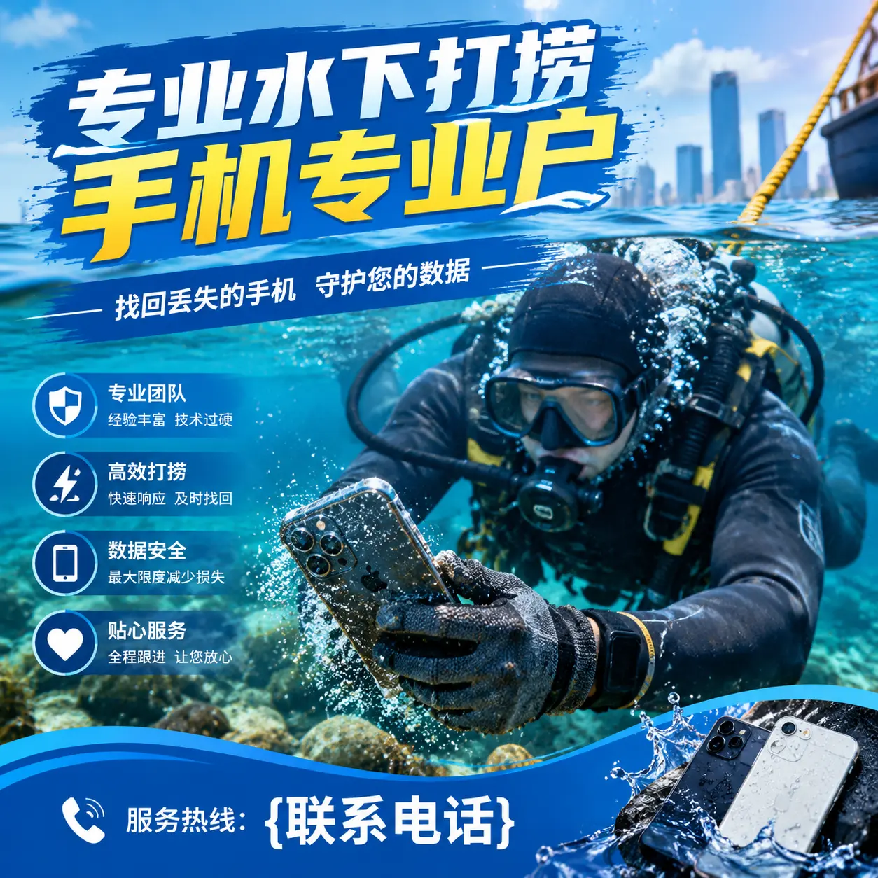 猇亭专业水下打捞手机专业户