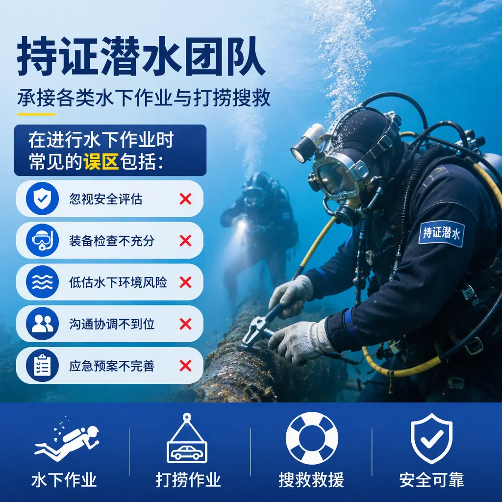 持证潜水团队,承接各类水下作业与打捞搜救猇亭