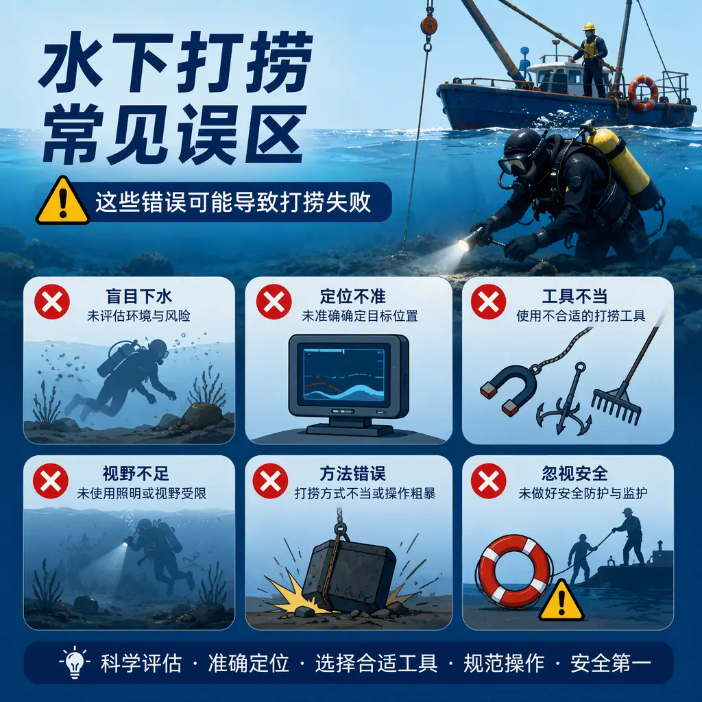 深耕水下打捞,兼顾民用失物与工程潜水作业猇亭